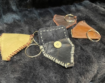 Porte-clés de batterie en cuir