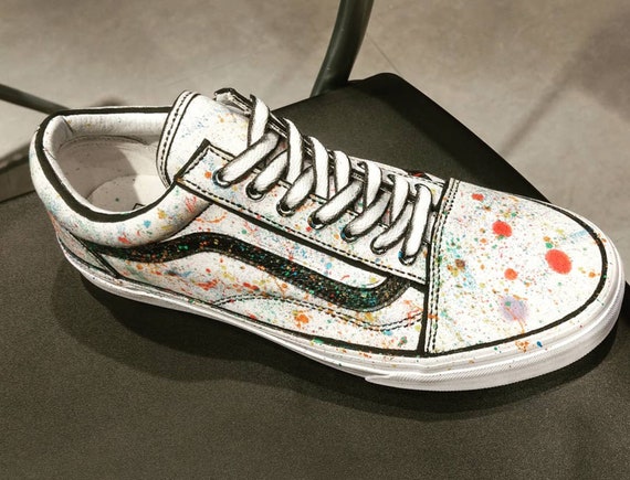 painted old skool vans