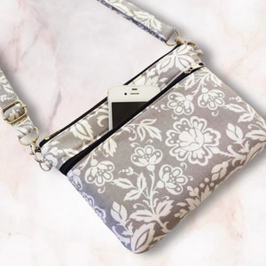 Small Crossbody Bag, Cell Phone Bag, Lightweight Zipper Bag, Everyday Bag, Travel Bag, Shoulder Bag, Useful Gift for Friend, Tie Dye, Floral