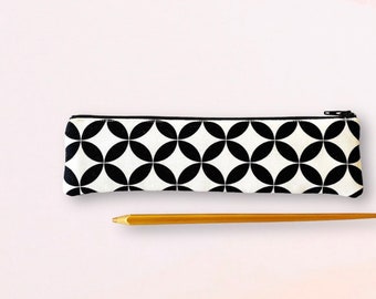 Estuche fino de algodón con cremallera, porta brochas de maquillaje, diseño de ojo de diamante, estuche para lápices, 2 tamaños
