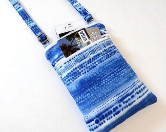 Mini bolso bandolera para celular: bolso de viaje de algodón con doble cremallera, hecho a mano, 50 x 2 selecciones