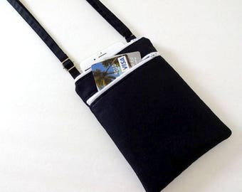 Mini Cotton Crossbody Bag, Cell Phone Purse, Adjustable Strap, Everyday Purse, Lightweight, Travel Gift