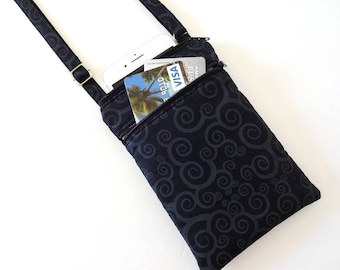 Mini bolso bandolera de algodón, funda para teléfono con cremallera, correa ajustable, bolso de diario, ligero, regalo de viaje