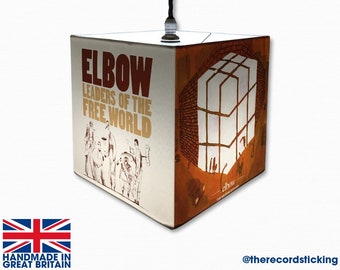 Handmade Elbow Lamp or Ceiling Shade - 20x20cm - artwork, Canvas, guy garvey