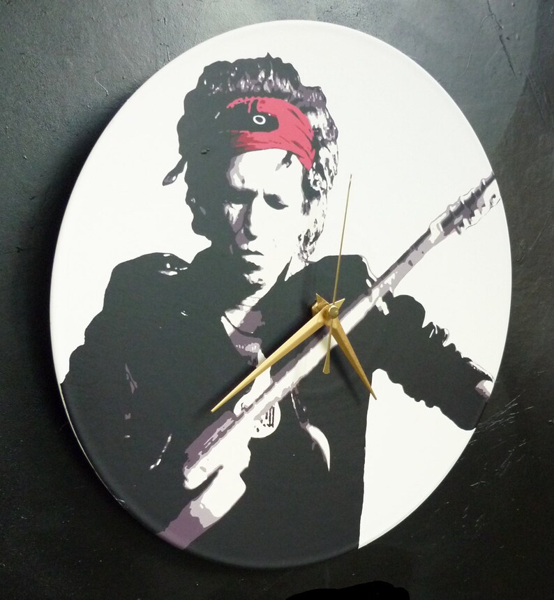 Keith Richards The Rolling Stones 12 Vinyl Record Wall Clock image 2