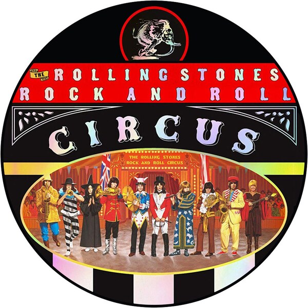 The Rolling Stones - Rock and Roll Circus - 12″ Vinyl Record Wall Clock, mick jagger, keith richards, ronnie wood