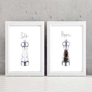 Salt and Pepper Prints. Kitchen Decor. Kitchen Signs. Kitchen Wall Decor. Kitchen Art. Kitchen Prints. Farmhouse Art. Farmhouse Decor. (847)