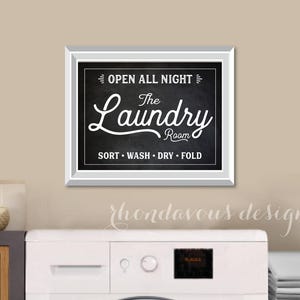 Laundry Room Art Print. Laundry Sign. Laundry Room Sign. Farmhouse Decor Art. Laundry Room Decor. Laundry Room Print. Laundry Art. S491 image 1