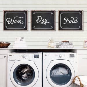 Laundry Wall Prints Utility Room Wall Art Apartment Decor Wash Dry Fold Repeat Washing Room Sign Laundry Room Sign Scandinavian Art