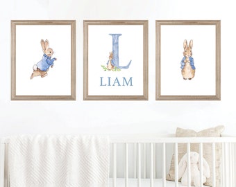 Watercolor Peter Rabbit Nursery Prints, Peter Rabbit Art, Peter Rabbit Decor, Beatrix Potter Art Prints, Peter Rabbit Decor, Personalized