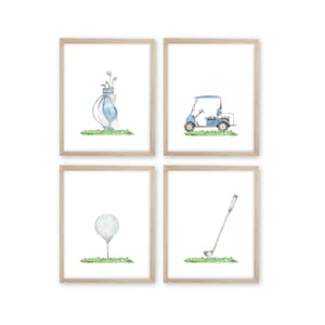 Boy Golf Nursery Prints, Golf nursery decor, Golf wall art, Golf theme nursery prints, Boy Nursery Wall Art, Boy Nursery Decor, Blue Nursery