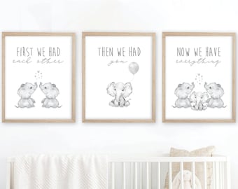 First We Had Each Other, Nursery Prints, Elephant Nursery Wall Decor, Nursery Decor, Elephant Nursery Prints, Gender Neutral Nursery Decor.