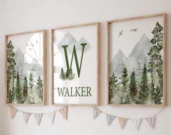 Forest Wall Art. Wilderness Art Print, Nature Art Print, Woodland Nursery Art Prints, Boy Bedroom Art Prints. Forest Nursery. Forest Art.