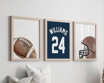 Football Nursery Prints, Boy Room Wall Art Decor