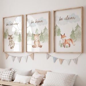 Animal Nursery Wall Art. Woodland Animal Baby Room. Woodland Nursery. Woodland Nursery Prints. Woodland Nursery Art. Animal Nursery Decor