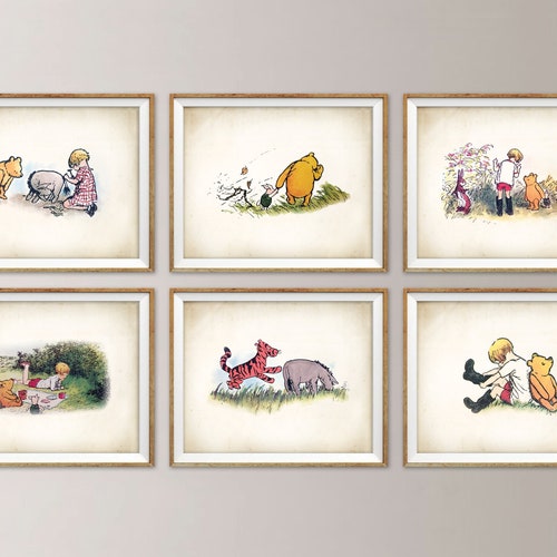Winnie the Pooh Nursery Art Print Printable Wall Decor Etsy