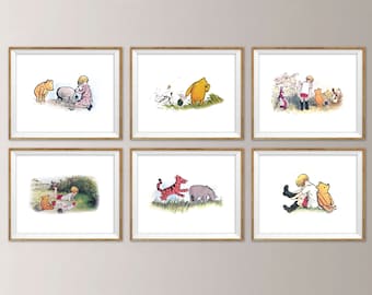 Classic Pooh Art Prints. Classic Pooh Illustration. Classic Pooh Nursery Art. Winnie the Pooh Art. Pooh Decor. Classic Winnie the Pooh.