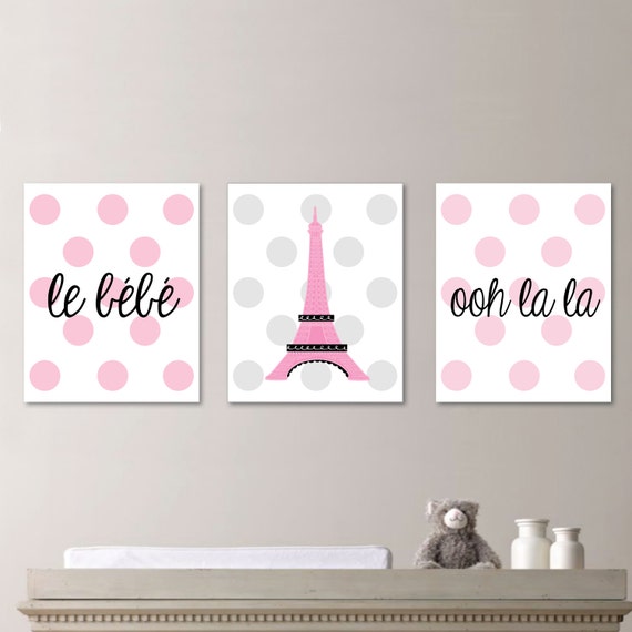 Girl Nursery Art - Girl Nursery Decor - French Parisian Baby Print. Eiffel Tower. Paris Decor. Paris Bedroom Art. Paris Nursery Art. (NS-214