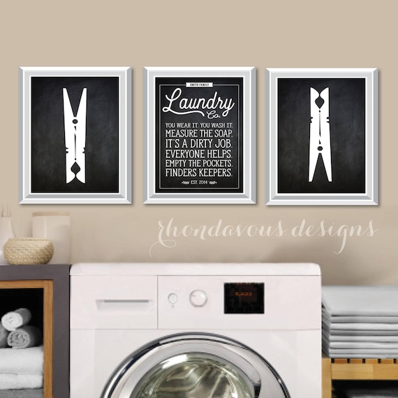 LAUNDRY Wall Art, Chalkboard Quotes, Antique Signs, Farmhouse Artwork, Rustic Decor, Canvas or Print. Laundry Room Art. Laundry Decor. NS859