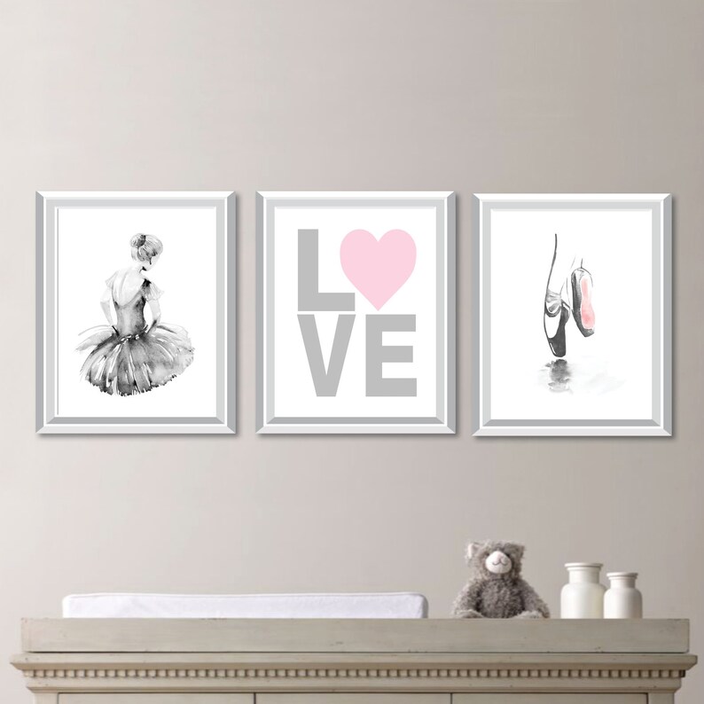 Baby Girl Nursery Art. Girl Nursery Decor. Ballerina Nursery Etsy