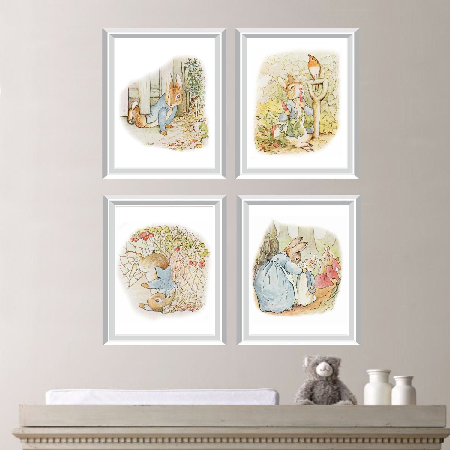 Beatrix Potter Peter Rabbit Prints. Beatrix Potter Nursery Decor. Gender  Neutral Nursery Decor. Nursery Wall Decor. Peter Rabbit Art Prints.