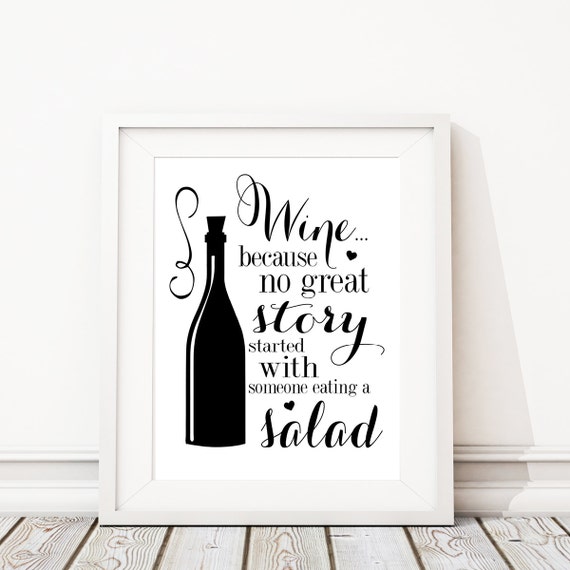 Wine Typography Art - Wine Print - Wine Art - Wall Art. Home Decor. Kitchen Art - Wine Artwork - Kitchen Decor - Wine Art Print (S-397)