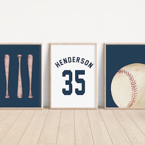 Baseball Nursery Prints, Baseball Prints, Boy Nursery Wall Art Prints, Baseball Wall Art, Baseball Boys Room Decor, Baseball Nursery Decor, image 2