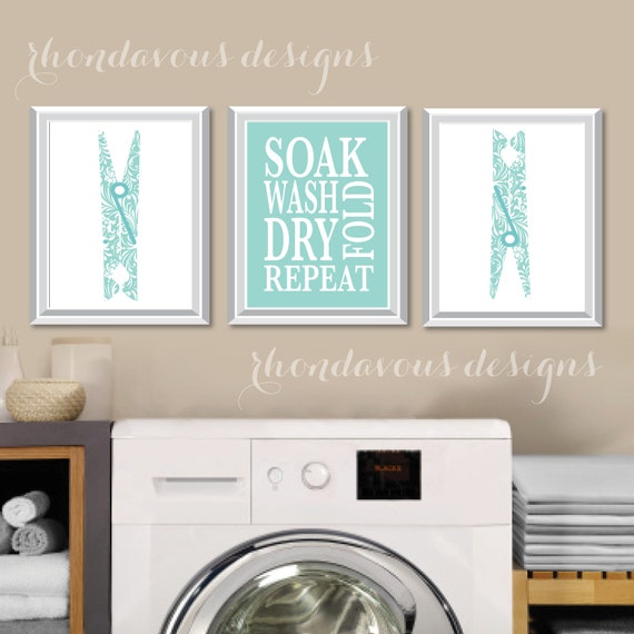 Laundry Room Art Print - Laundry Room Sign - Laundry Room Decorations - Laundry Room Decor - Laundry Room Prints - Wash Dry Fold - NS-714