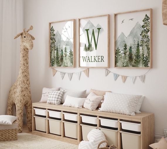 Forest Wall Art. Wilderness Art Print, Nature Art Print, Woodland Nursery Art Prints, Boy Bedroom Art Prints. Forest Nursery. Forest Art.