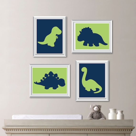 Baby Boy Nursery Art - Boy Nursery Decor - Dinosaur Nursery Art - Dinosaur Bedroom Art - Dinosaur Bedroom Decor - Dino Bedroom Art (NS-766)