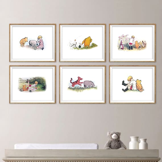 Classic Pooh Art Prints. Classic Pooh Illustration. Classic Pooh Nursery Art. Winnie the Pooh Art. Pooh Decor. Classic Winnie the Pooh.