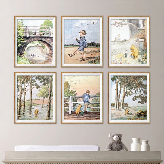 Classic Pooh Art Prints. Classic Pooh Illustration. Classic Pooh Nursery Art. Winnie the Pooh Art. Pooh Decor. Classic Winnie the Pooh.