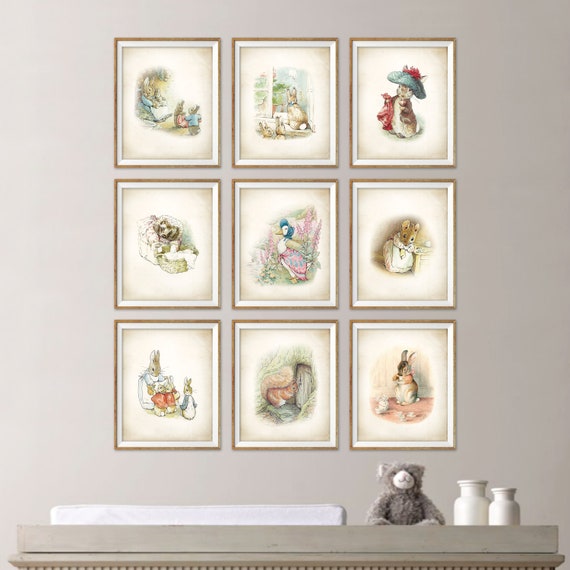 Beatrix Potter Nursery Art. Beatrix Potter Characters. Beatrix Potter Art. Beatrix Potter Prints. Peter Rabbit Nursery. Peter Rabbit Art.