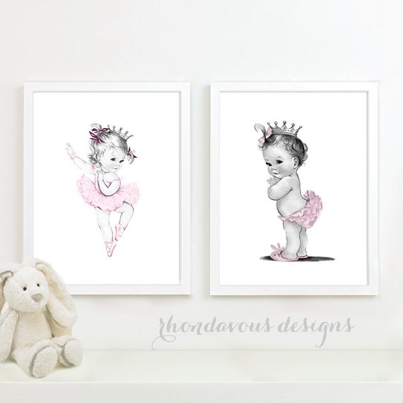 Baby Girl Nursery Art Prints. Ballerina Nursery. Ballet Nursery. Baby Ballerina Nursery Art. Baby Ballerina Print. Ballet Print. (NS-805)