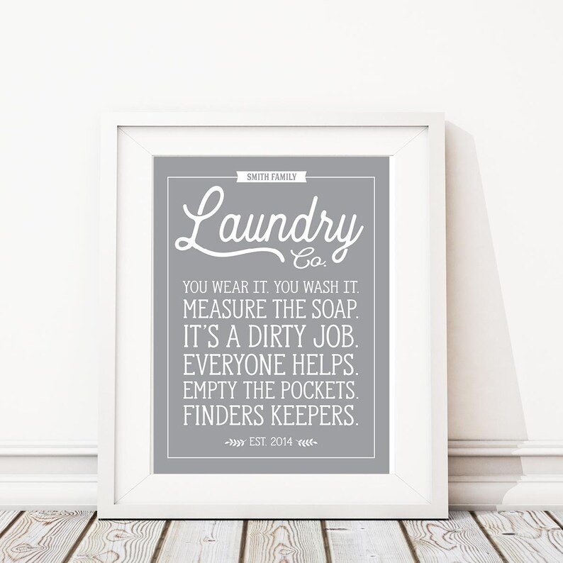 Sala de lavandería reglas de lámina. Signo de lavandería. | Etsy