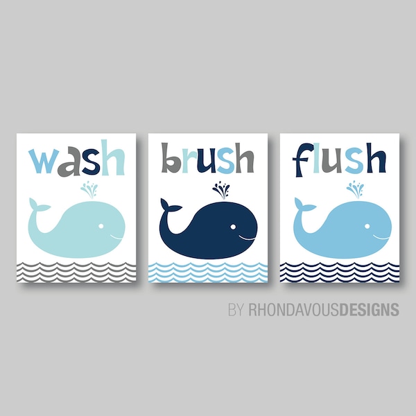 Whale Bathroom - Etsy