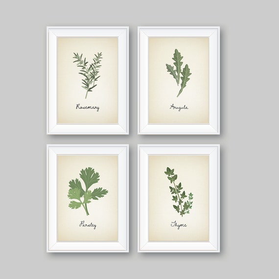 Kitchen Decor - Kitchen Art. Herbs Art Print. Herb Art. Herbs Decor. Herbs Kitchen Art Print. Kitchen Wall Art. Wall Decor (NS-722)