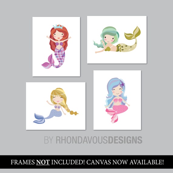 Mermaid Nursery Art. Mermaid Art. Girl Nursery Art. Mermaid Nursery Decor. Kids Bathroom Decor. Mermaid Wall Art. Mermaid Picture. NS-819