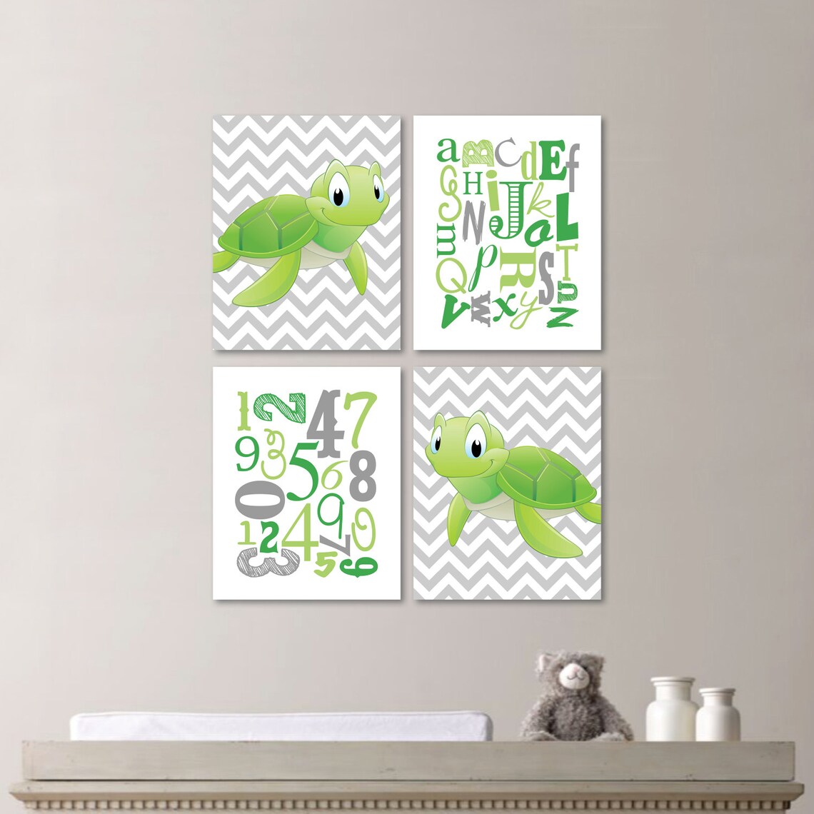Turtle Nursery Baby Boy Nursery Art Turtle Nursery Decor Etsy