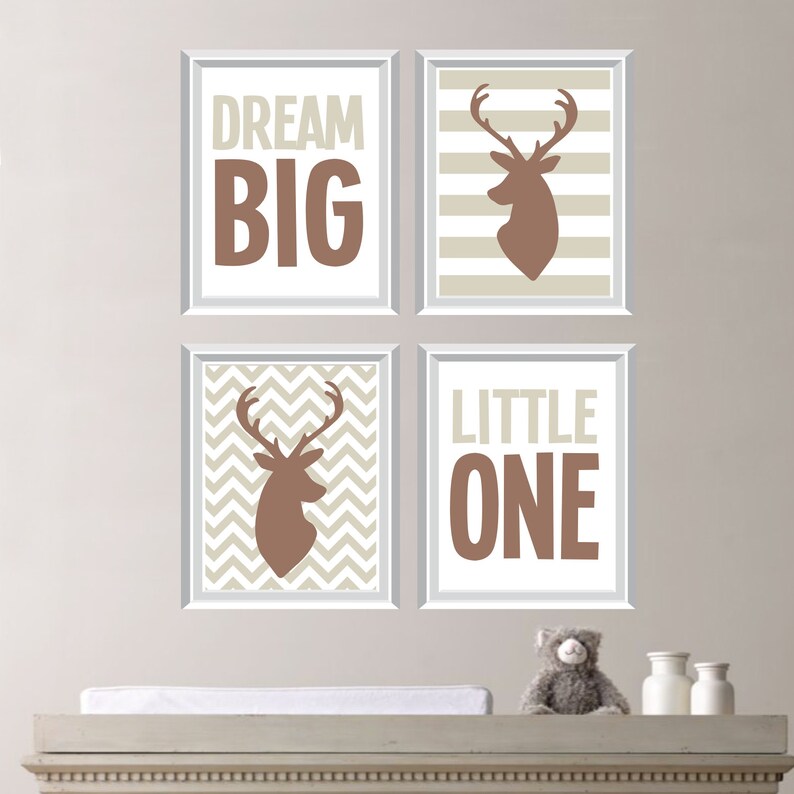 Baby Boy Nursery Art Deer Nursery Art Deer Nursery Decor Etsy