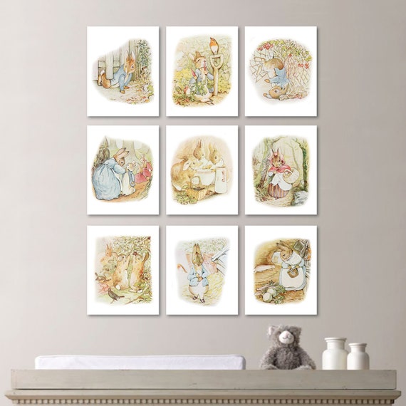 Peter Rabbit Nursery Decor - Peter Rabbit Decor - Peter Rabbit Art - Peter Rabbit Nursery - Peter Rabbit Art - Peter Rabbit Prints  (NS-674)