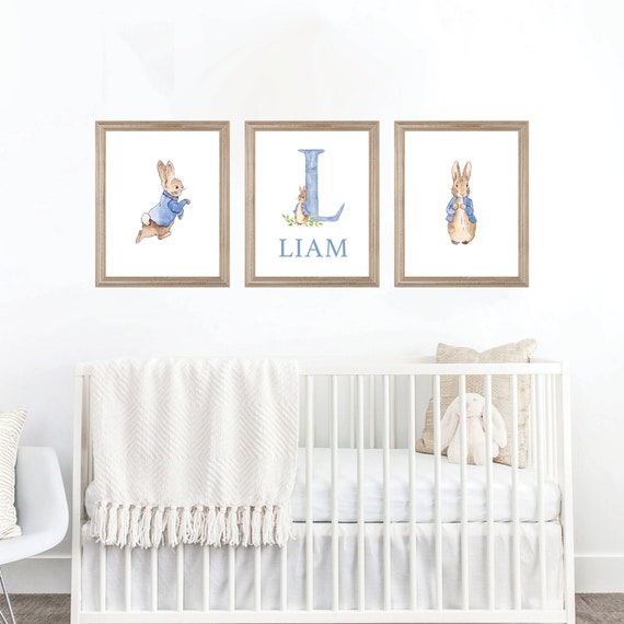 Watercolor Peter Rabbit Nursery Prints, Peter Rabbit Art, Peter