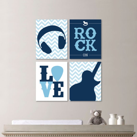 Baby Boy Nursery Art - Baby Boy Nursery Decor - Rockstar Nursery Art - Rockstar Nursery - Rock and Roll Nursery - Rockstar Bedroom (NS-566)