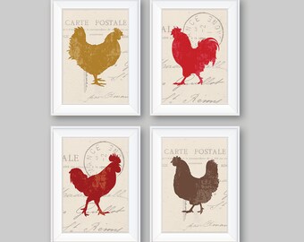 Kitchen Decor - Kitchen Art. Rooster Art Print. Rooster Art. Rooster Decor. Rooster Kitchen Art Print. Kitchen Wall Art. Wall Decor (NS-721)