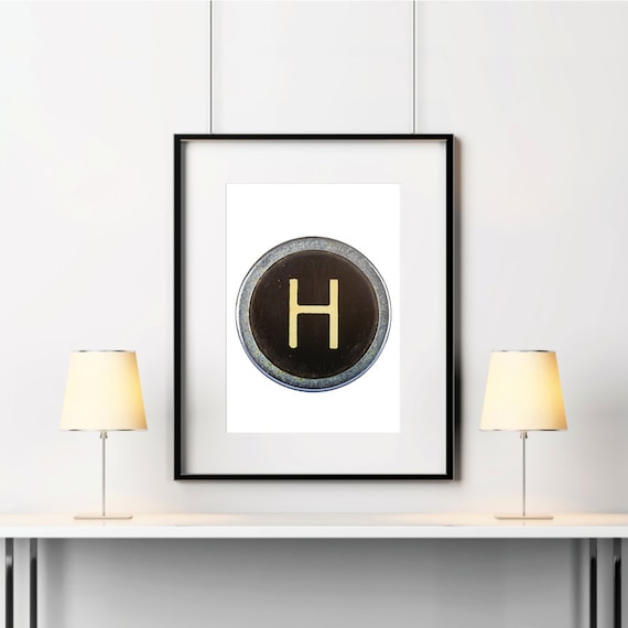 Vintage Typewriter Key Art - Minimalist Art - Minimalist Decor - Office Art - Office Decor - Office Artwork - Home Office Art (S-387)