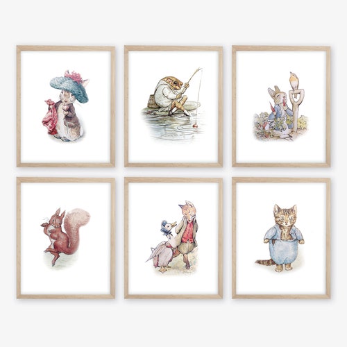 Beatrix Potter Nursery Art Prints. Beatrix Potter Character Etsy
