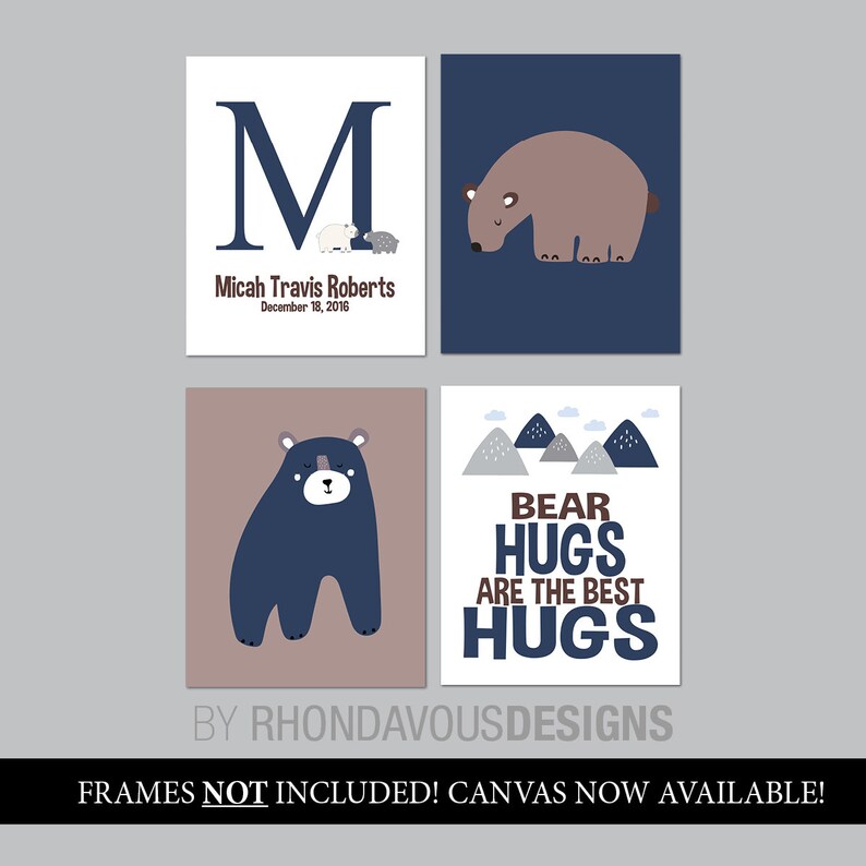 Baby Boy Nursery Art Print. Lambs and Ivy Montana Art. Bear Etsy