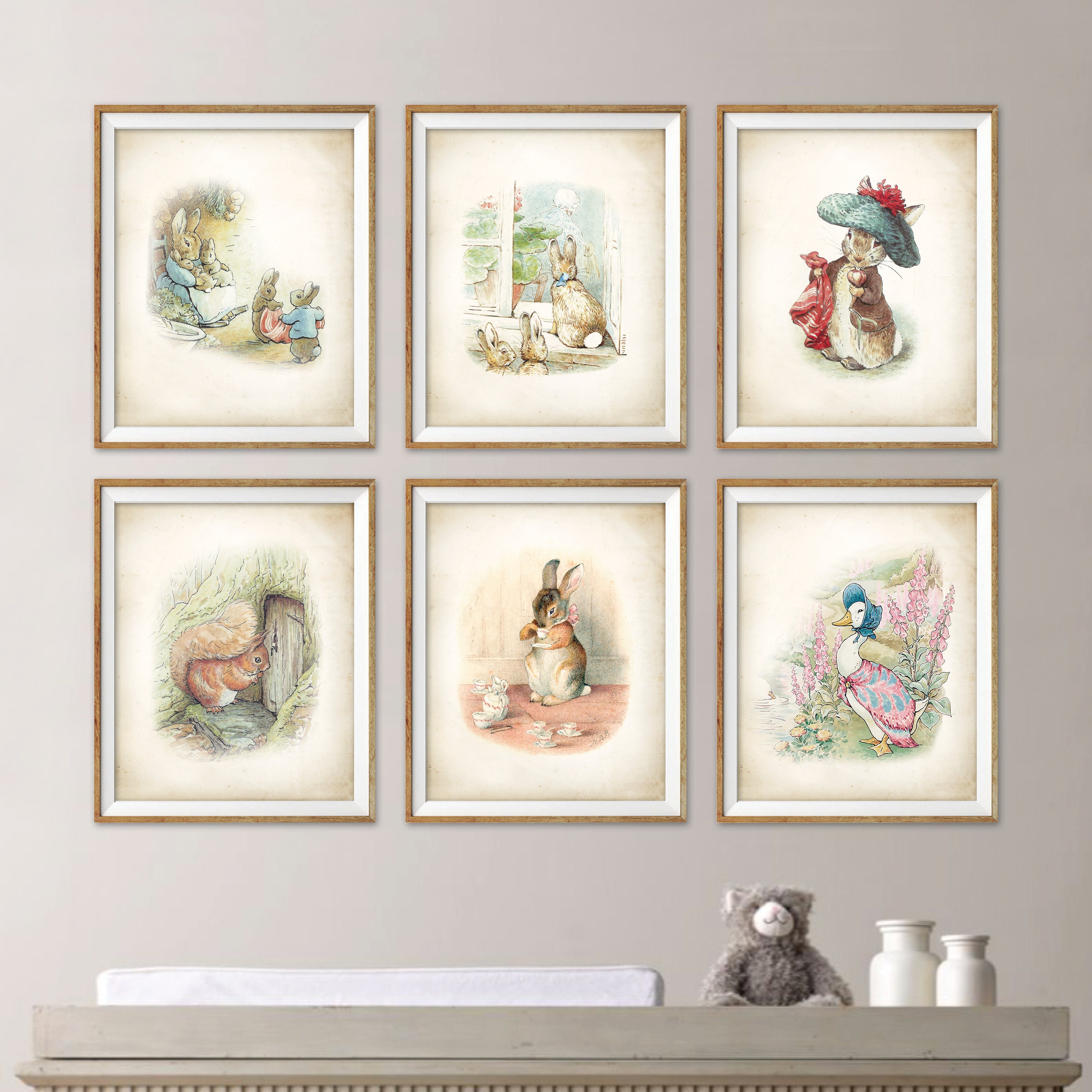 Nursery Book Poster Peter Rabbit Decor Beatrix Potter Book Beatrix Potter  Decor Beatrix Potter Gift Wall Art Large Book Wall Art Literary (33 cm x 48