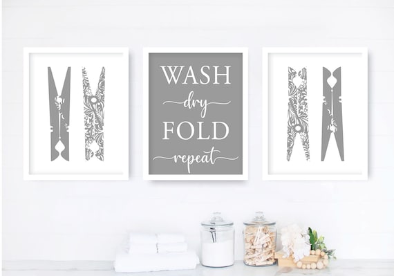 Laundry Room Art. Laundry Room Prints. Laundry Sign. Laundry Room Decor. Laundry Room Wall Art.  Laundry Room Wall Decor. Wash Dry Fold.