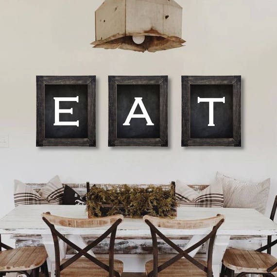 Farmhouse Decor. Eat Sign. Dining Room Wall Art. Farmhouse Sign. Kitchen Wall Art. Dining Room Prints. Kitchen Prints. Farmhouse Prints. 811